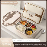 304 Stainless Steel Thermal Insulated Lunch Box - Divided Bento Box for Students & Office Workers, Microwave Safe
